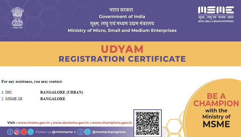 Udyam Registered Msmes