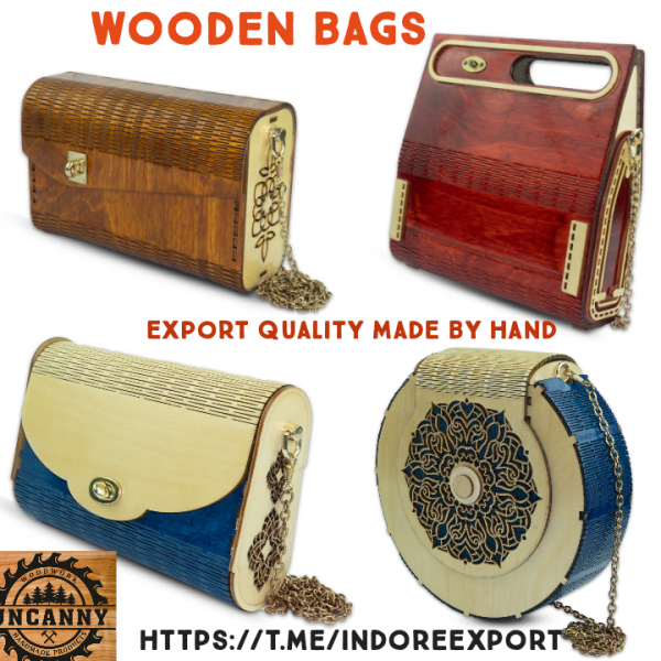 Wooden handicraft purse 