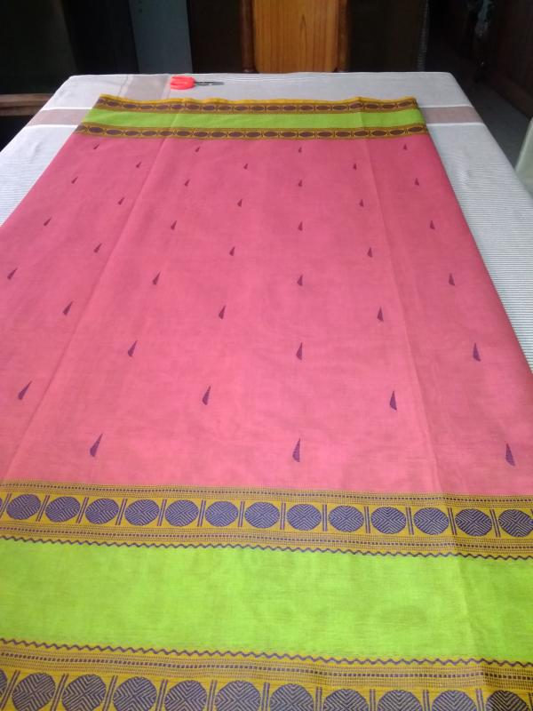 Handloom weaving cotton saree