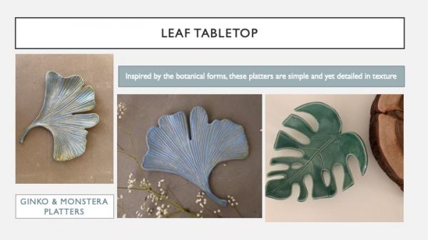 Handmade Ceramic Leaf decor