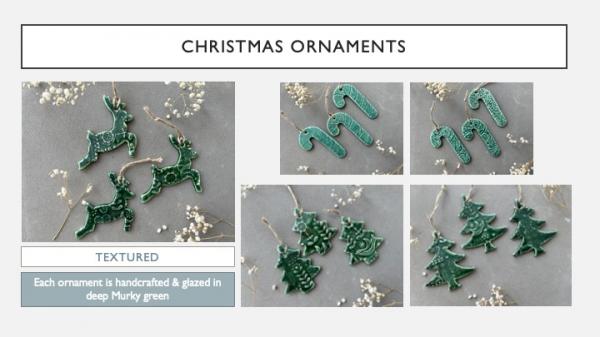 Handmade Ceramic Christmas Ornaments